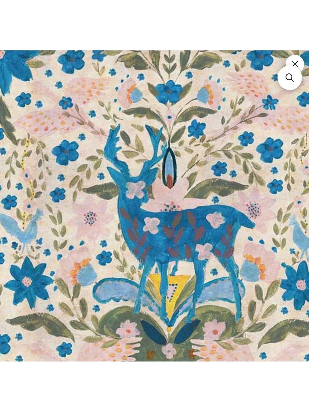MINDTHEGAP Der Konig Light Blue Wallpaper Set of 3 Rolls NIB Folk Art Mural